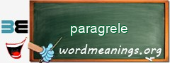 WordMeaning blackboard for paragrele